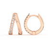 1/2 Ct Round Cut Moissanite Hoop Earrings 14K Gold Plated