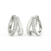 1/2 Ct Round Cut Moissanite Hoop Earrings 14K Gold Plated
