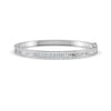 3.79 Ct Baguette & Round Natural Moissanite Women's Bangle Bracelet 14K Gold Plated