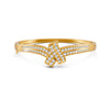 1.50 Ct Round Cut Moissanite Women's Bangle Bracelet 14K Gold Plated