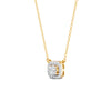 0.30 Ct Round Cut Moissanite Women's Halo Necklace Pendant 14K Gold Plated