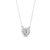 0.17 Ct Round Cut Moissanite Women's Heart Necklace Pendant 14K Gold Plated