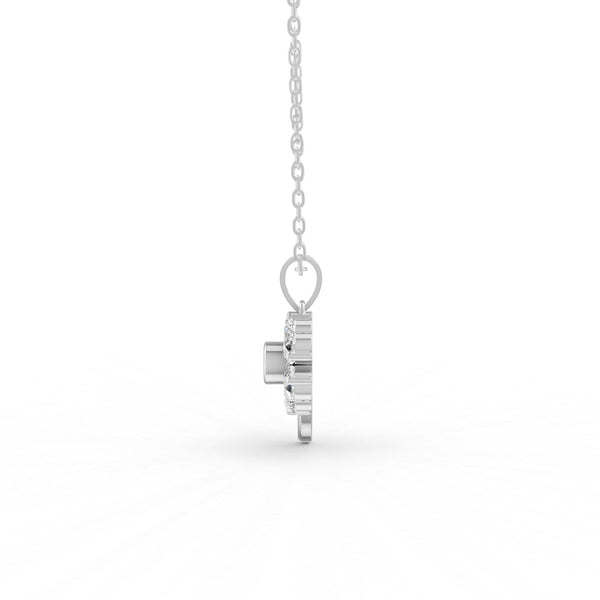 3.21 Ct Heart Cut Moissanite Women's Heart Necklace Pendant 14K Gold Plated
