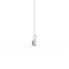 Asscher Cut Moissanite Solitaire Pendant in 14K Gold Plated