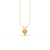 Heart Cut Moissanite Solitaire Pendant 14K Gold Plated