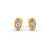 Marquise Cut Real Moissanite Bezel Set Solitaire Stud Earrings Screw Back 14K Gold Plated