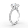 2.50 Ct Radiant Cut Moissanite Engagement Ring 14K Gold Plated