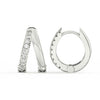 1/2 Ct Round Cut Moissanite Hoop Earrings 14K Gold Plated