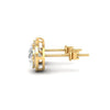 3Ct Round Cut Moissanite Halo Stud Earrings 14K Gold Plated Push Back
