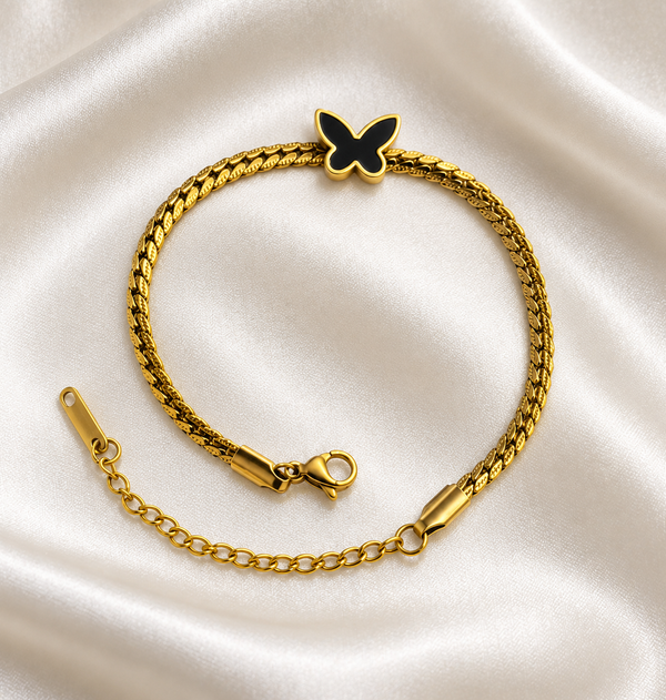 The Golden Butterfly Charm Bracelet