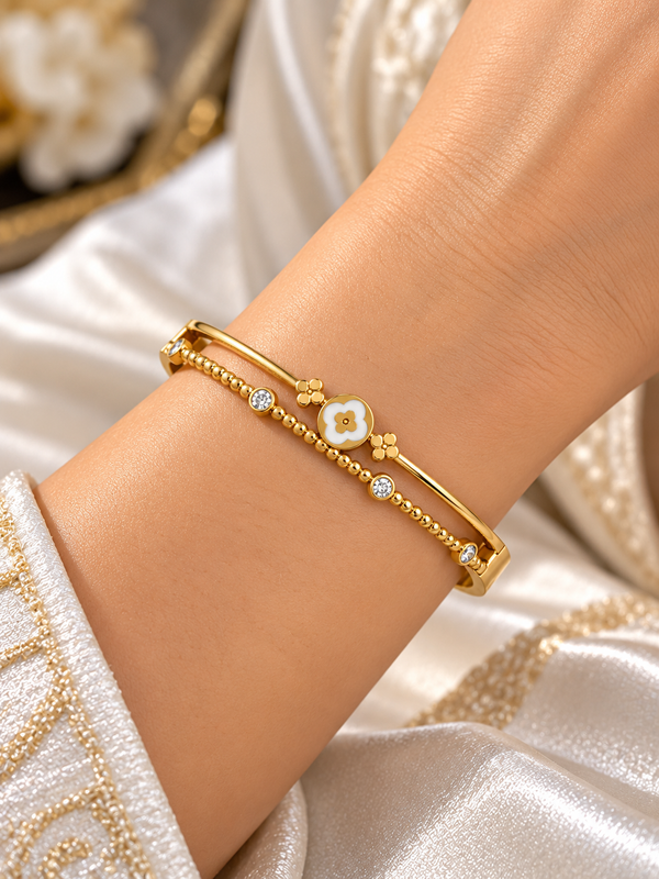 The Golden Clover Charm Bracelet