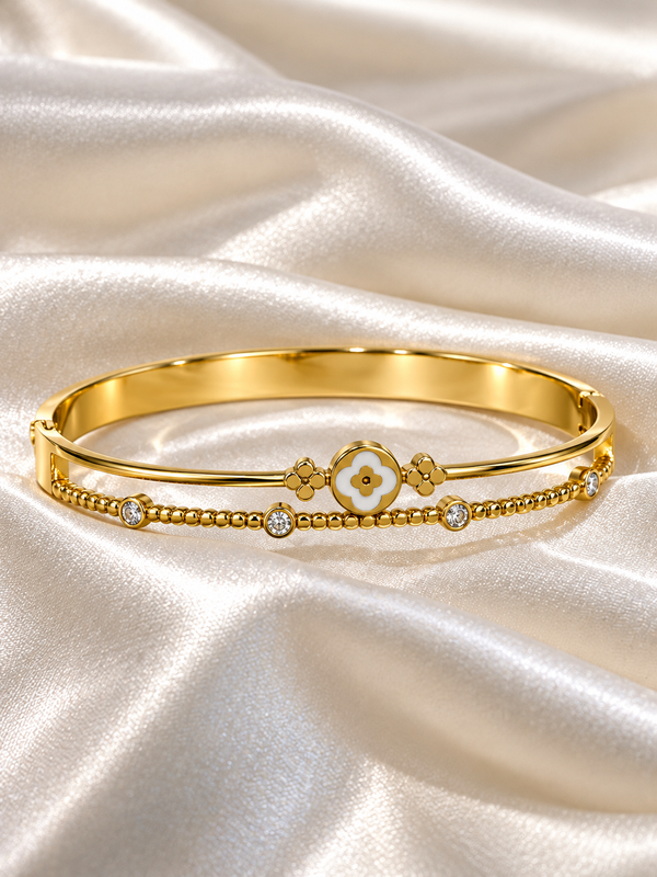 The Golden Clover Charm Bracelet
