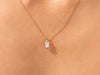 Emerald Cut Moissanite Solitaire Pendant 14K Gold Plated