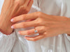 Emerald Cut Real Moissanite 4 Prong Solitaire Ring 14K Gold Plated