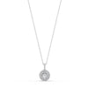 0.50 Ct Round Cut Moissanite Women's Cluster Necklace Pendant 14K Gold Plated