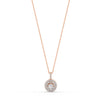 0.50 Ct Round Cut Moissanite Women's Cluster Necklace Pendant 14K Gold Plated