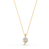 3.21 Ct Heart Cut Moissanite Women's Heart Necklace Pendant 14K Gold Plated