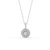 0.50 Ct Round Cut Moissanite Women's Cluster Necklace Pendant 14K Gold Plated