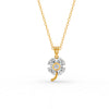 3.21 Ct Heart Cut Moissanite Women's Heart Necklace Pendant 14K Gold Plated