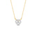 0.17 Ct Round Cut Moissanite Women's Heart Necklace Pendant 14K Gold Plated