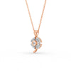 3.21 Ct Heart Cut Moissanite Women's Heart Necklace Pendant 14K Gold Plated