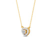 0.17 Ct Round Cut Moissanite Women's Heart Necklace Pendant 14K Gold Plated