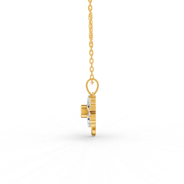 3.21 Ct Heart Cut Moissanite Women's Heart Necklace Pendant 14K Gold Plated
