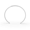 0.85 Ct Round Cut Natural Moissanite Women Cuff Bangle Bracelets 14K Gold Plated