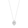 0.56 Ct Round Cut Moissanite Women's Cluster Necklace Pendant 14K Gold Plated