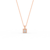 Asscher Cut Moissanite Solitaire Pendant in 14K Gold Plated