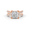 3Ct Princess Cut Moissanite Women Engagement Ring 14K Gold Plated