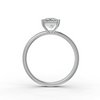 Princess Cut Real Moissanite 4 Prong Solitaire Ring 14K Gold Plated