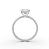 Princess Cut Real Moissanite Double 4 Prong Solitaire Ring 14K Gold Plated