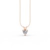 Heart Cut Moissanite Solitaire Pendant 14K Gold Plated