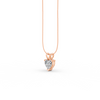 Heart Cut Moissanite Solitaire Pendant 14K Gold Plated